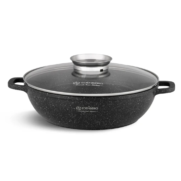 EB-PŁYTKI GARNEK Z POWŁOKĄ NIEPRZYWIERAJĄCĄ 32CM/5,5L ZP 8135