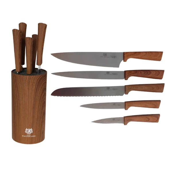 HAU-KPL.5SZT NOŻY W BLOKU DREWNOPODOBNE 2290