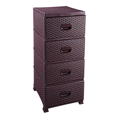 KAT-KOMODA *RATTAN* 4-PÓŁKOWA