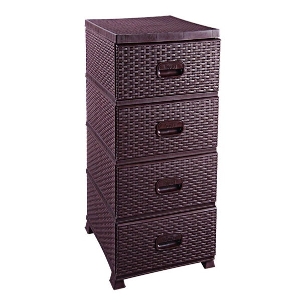 KAT-KOMODA *RATTAN* 4-PÓŁKOWA