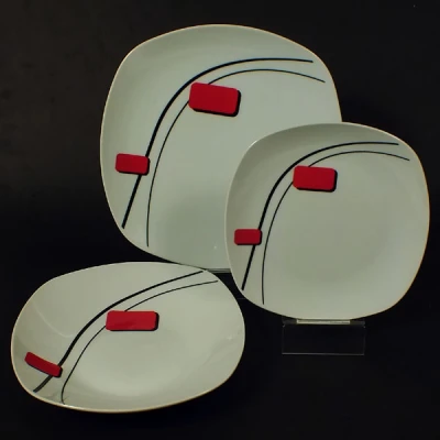 SZ-KPL. TALERZY KWADRAT 18 EL. 10B021