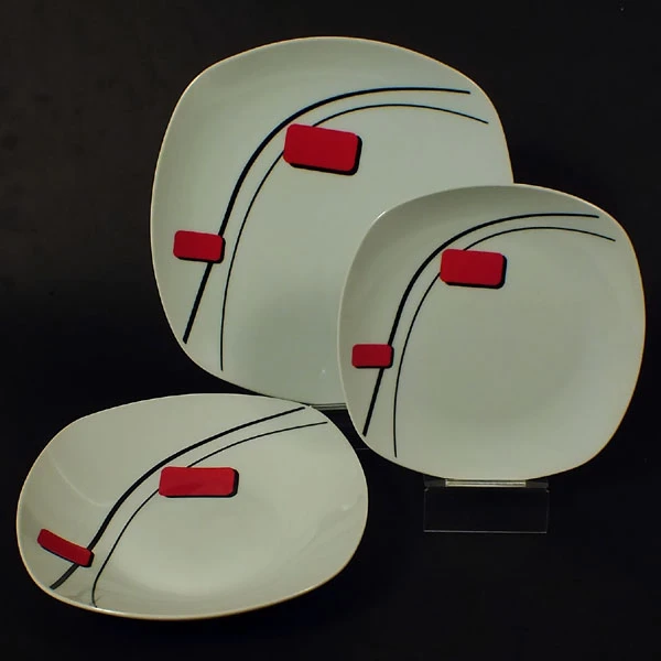 SZ-KPL. TALERZY KWADRAT 18 EL. 10B021