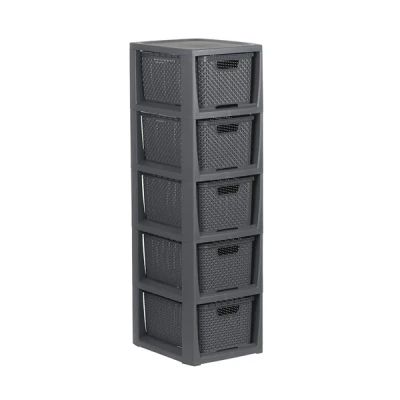 BRANQ-STOJAK Z 5 KOSZYKAMI ANTRACYT /1728/