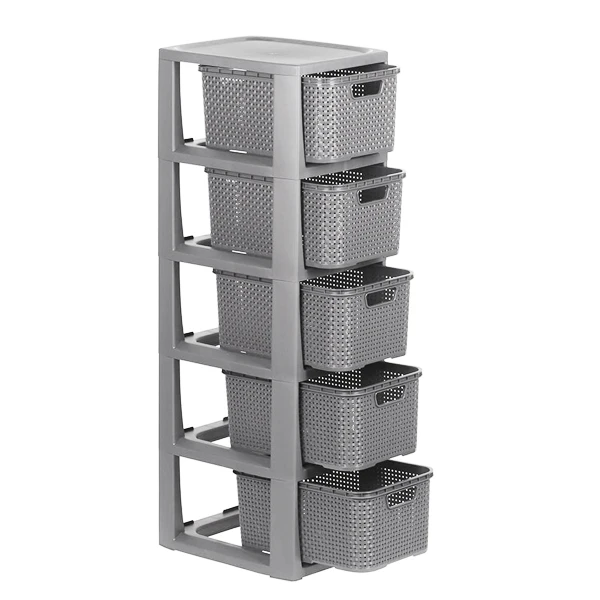 BRANQ-STOJAK Z 5 KOSZYKAMI SZARY /1728/