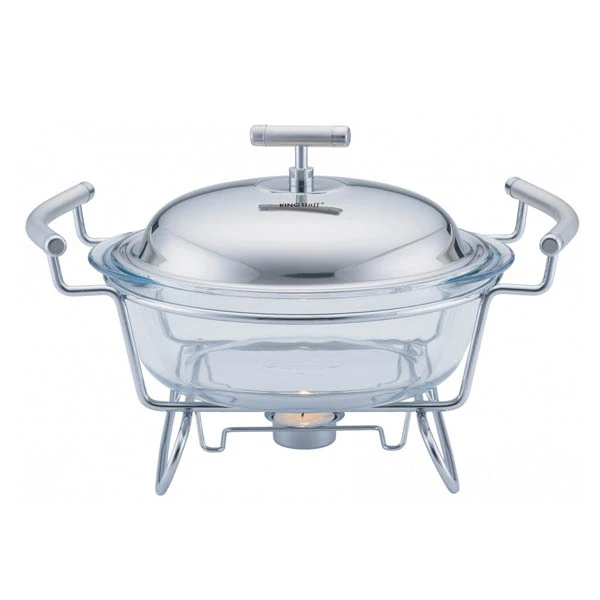 KH-1418 PODGRZEWACZ DO ŻYWNOŚCI SZKŁO/METAL OKRĄGŁY 2,4L