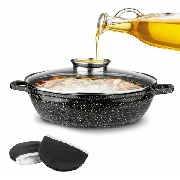 TAD-GARNEK CERAMICZNY OKRĄGŁY 28X7,5 4,5L ZP AROMA INDUKCJA+2 NAKŁADKI