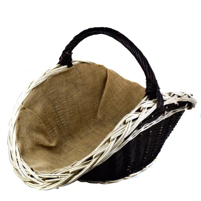 WK-KOSZ KOMINKOWY CZARNO-BIAŁY WYSZYTY DUŻY