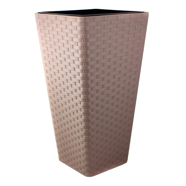 DONICA *RATTANA SLIM* KWADRAT 40 SZARO-BEŻOWY + WKŁAD