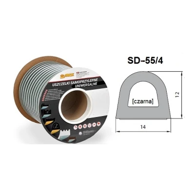 SAN-USZCZELKA *DGP* CZARNA 40M 14X12 SD-55/4-0