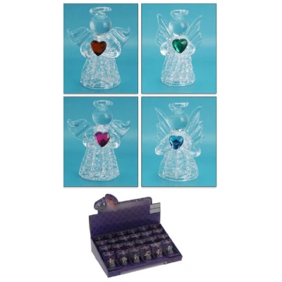 NL-ANIOŁEK AKRYL Z SERCEM 6CM