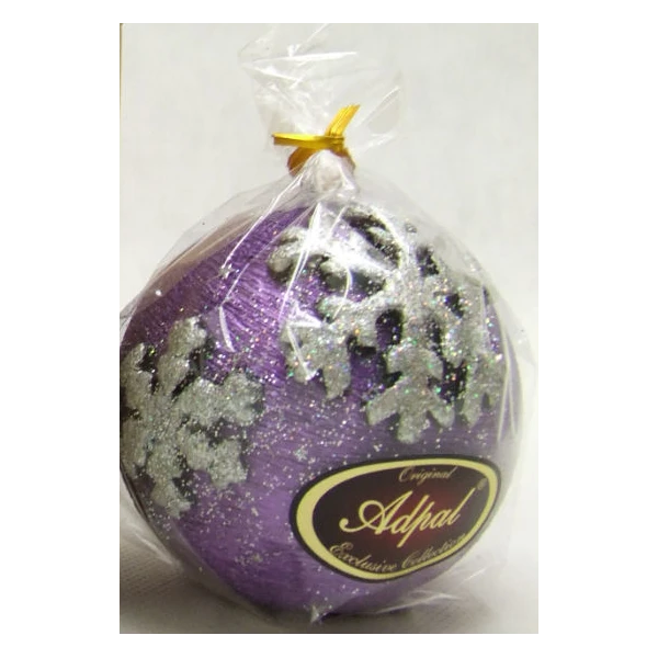 ADPAL-ŚWIECA KULA K-3 *ŚNIEŻYNKI* MET.FIOLET.