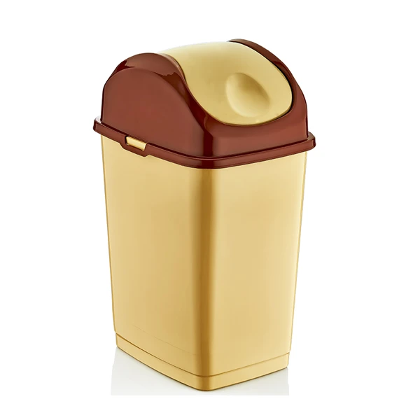 KAT-KOSZ NA ŚMIECI UCHYLNY *SLIM* 18L BEŻOWY