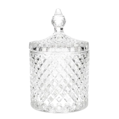 AS-CUKIERNICA SZKLANA FI10,5XH16,5CM 600ML AST22062