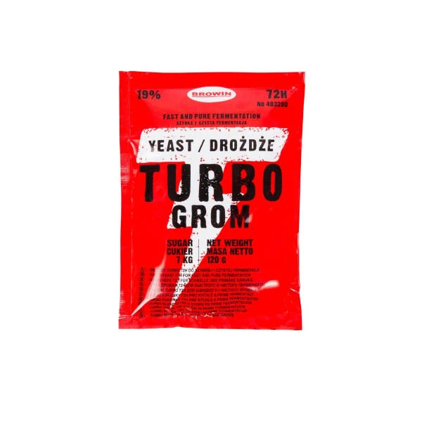 BROWIN-DROŻDŻE GORZELNICZE TURBO GROM 72H 120GR 403200