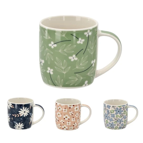 CH-KUBEK PORCELANOWY KWIATY 365ML 7918