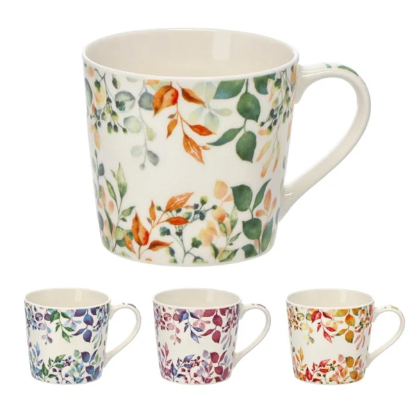 CH-KUBEK PORCELANOWY LISTKI 400ML 7901