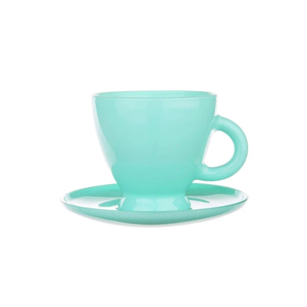 GLA-FILIŻANKA+SPODEK OWALNY TURKUS ROM